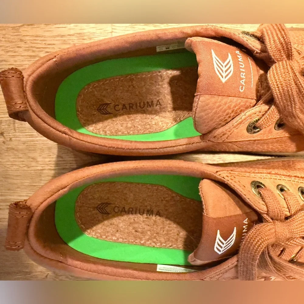 Cariuma OCA Low Gum Sienna Brown Premium Leather Sneaker Size 9 New in Box
